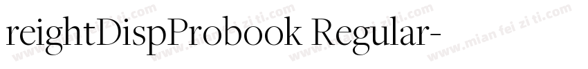 reightDispProbook Regular字体转换